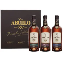 Coffret rhum Abuelo 15 ans trois finish 3x70cl