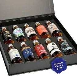 Coffret rhum Rum Box Blue Edition 10x5cl - contenu
