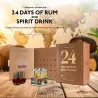 Calendrier de l’Avent du Rhum 2025 - 24 Days of Rum avec une mappemonde en fond