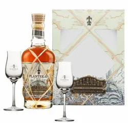 Coffret rhum Planteray Sealander + 2 verres