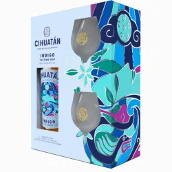 Boîte coffret Cihuátan Indigo 8 ans décorée de motifs mayas colorés