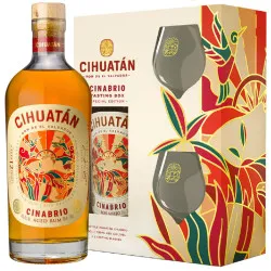 Coffret rhum Cihuátan Cinabrio + 2 verres