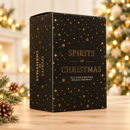 Calendrier de l'Avent Rhum Spirits of Christmas 2026 fond blanc