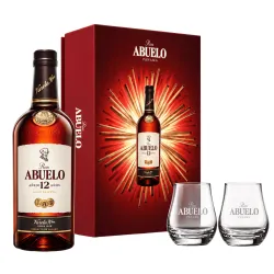 Coffret rhum Abuelo 12 ans + 2 verres - Nouvelle Édition