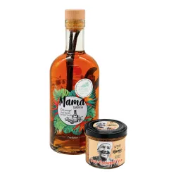 Bouteille de Mama Sama Bois Bandé & Terrine Caramel Coco